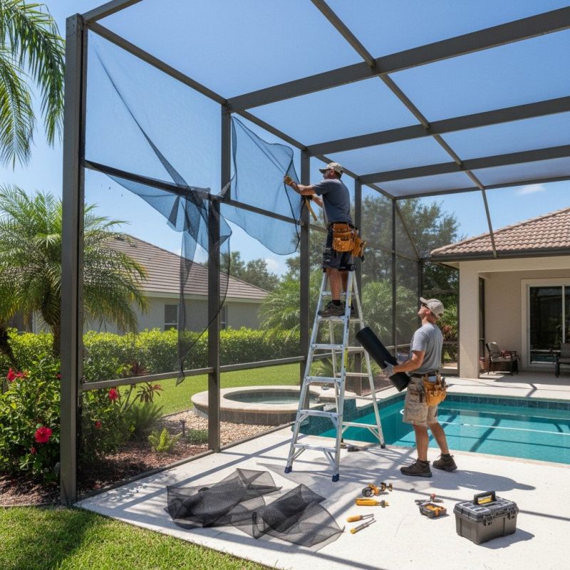Local Pool Enclosure pros at work